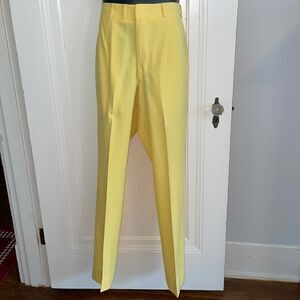 Vtg 60s/70s Alfred’s Memphis yellow polyester knit pants‎
